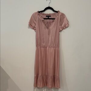 Banana Republic Pink Satin Dress Size 12 Tall